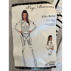 Killer Robot Women Costume Catsuit Women Leg Avenue Size M Halloweenen Cosplay
